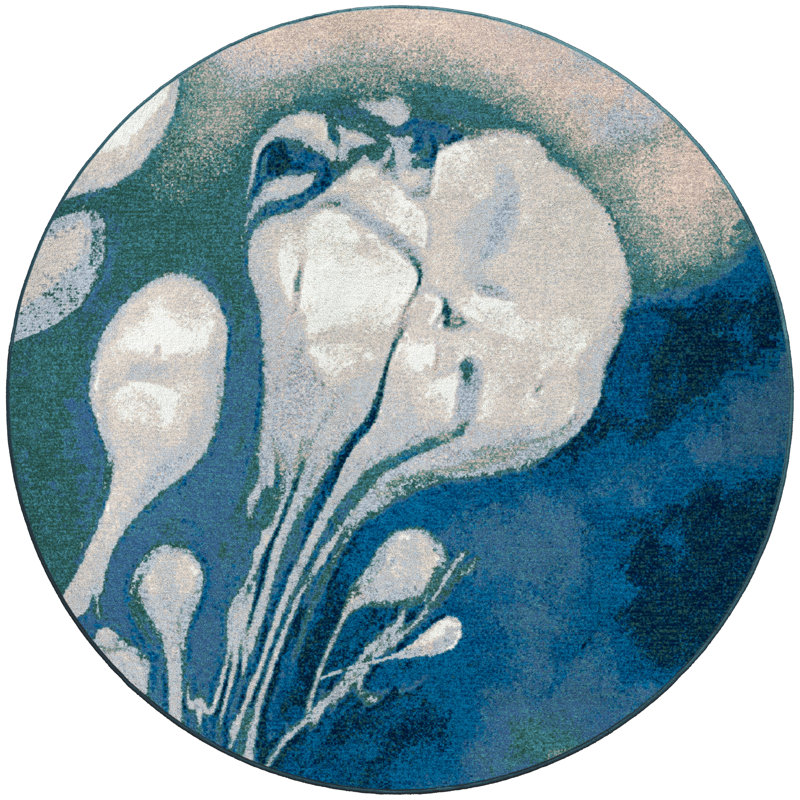 Aziz Abstract Indoor Rug, Round 8'