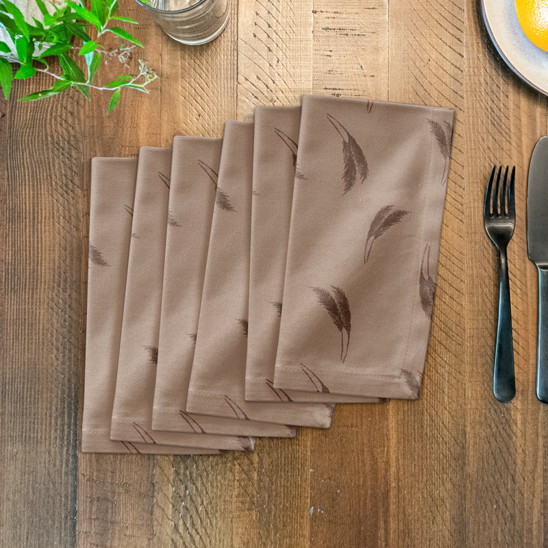 Floral Rectangle Napkin, Orange/Rust