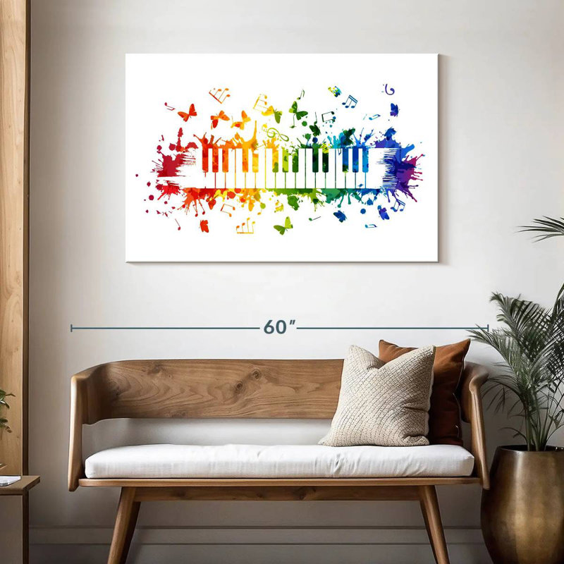 Abarca Rainbow Piano Keyboard, 30" H x 45" W