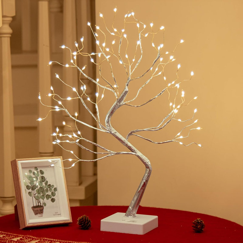 108 guirlande lumineuse DEL avec 9 modes et minuterie, lampe d'arbre lumineuse pour la décoration de Noël intérieure