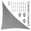 Voile d'ombrage avec quincaillerie Amgo-105238031-105238040