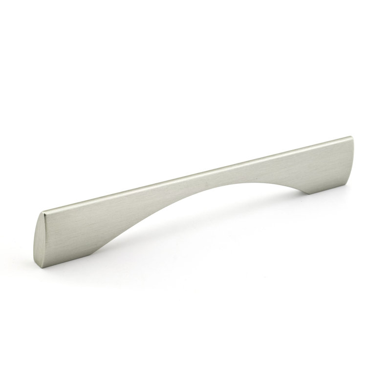 Poignée barre / poignée en métal Meridian, Nickel brossé, 6 5/16"