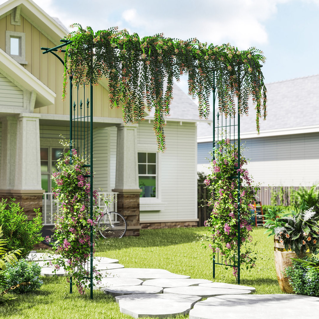 205cm W x 52cm D Metal Arbour