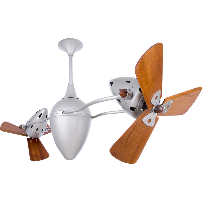 Ar Ruthiane Downrod Ceiling Fan, Brushed Nickel