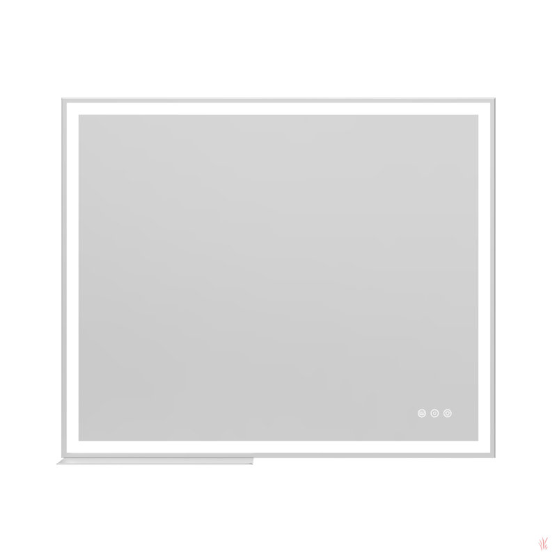 Miroir de salle de bain à DEL à fixation murale réglable blanc / chaud / naturel anti-buée avec mémoire, 30 po x 36 po