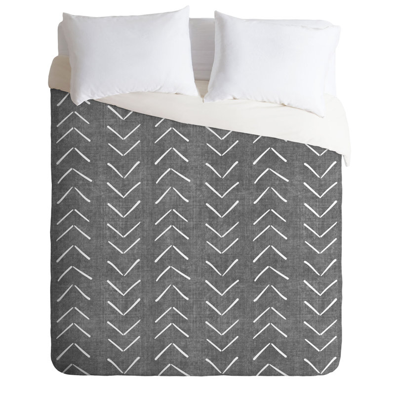 Polyester Chevron / Zig Zag Duvet Cover, King Duvet Cover + 2 Shams