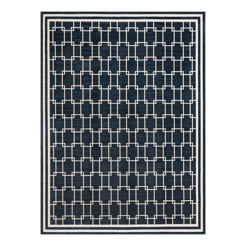 Jill Zarin Metropolitan Uptown Rug Navy Blue, Rectangle 9' x 12'