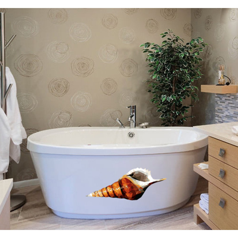 Adhésif décoratif coquillage, H 6 po x l 14 po