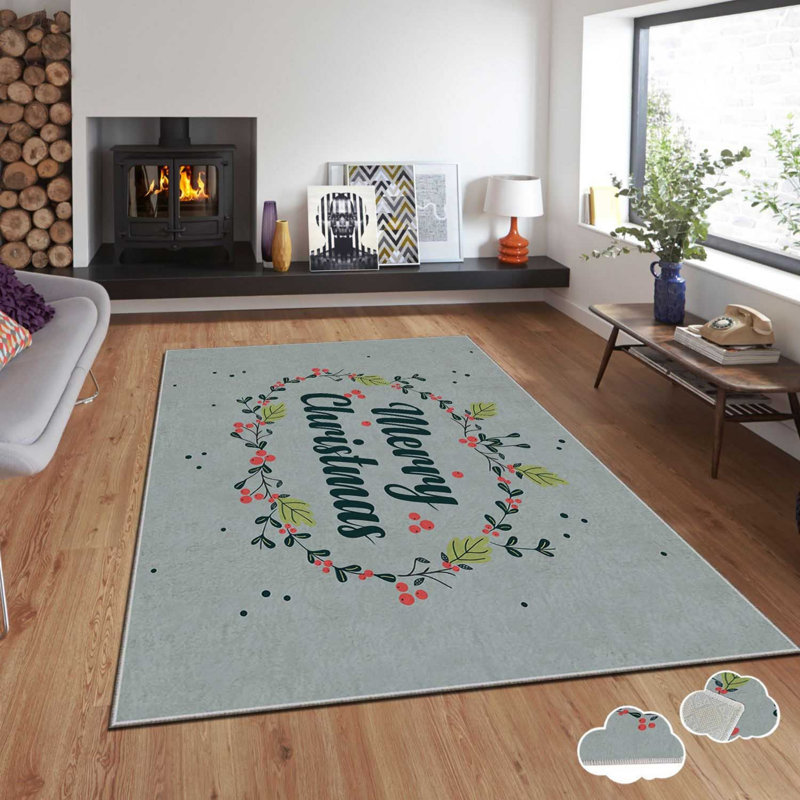 Luxurious Velvet Area Rug, 3.3 x 4.6 ft, 100% Polyester, 740 g/m² | Non-Slip Dot Underside, Laminated Sponge for Comfort | Easy Clean, Machine Washable at 86°F | Perfect for Living Room, Bedroom, and Home Decor