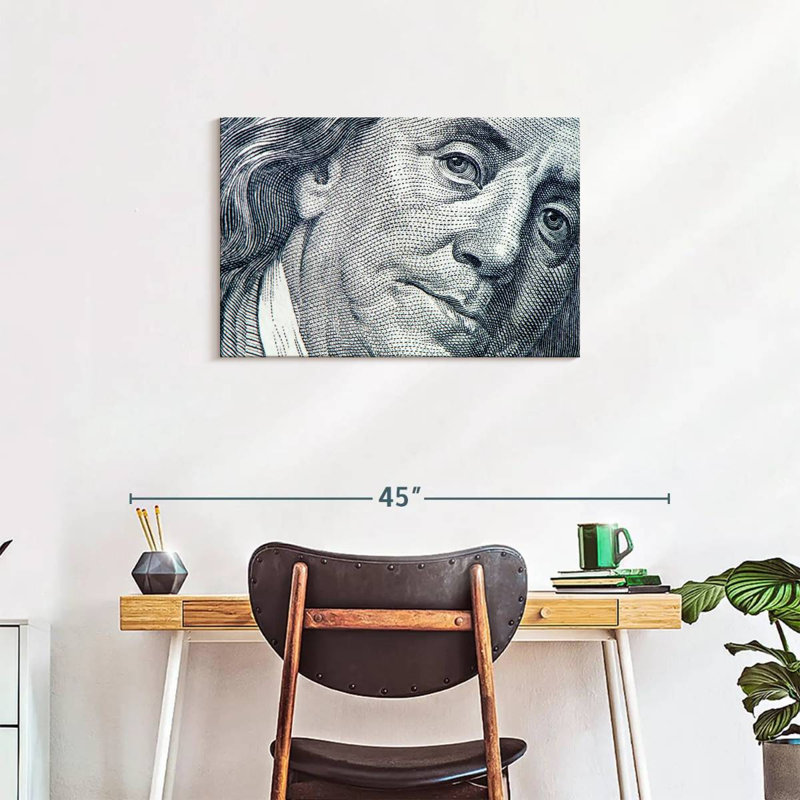 Leisha Benjamin Franklin Face, 20" H x 30" W