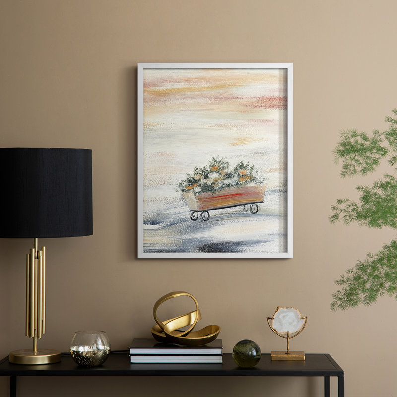 «Christmas Holiday Art CCXLI», reproduction d'art encadrée - bois massif, H 30 po x l 24 po, Blanc