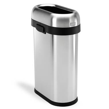 simplehuman 21.1337 Gallons Steel Open Trash Can & Reviews