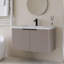 Meuble-lavabo mural simple 36 po avec plateau en résine intégré blanc-59131470
