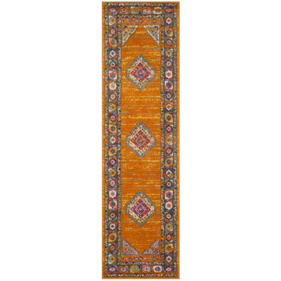 Christa Southwestern Orange/Fuchsia Area Rug