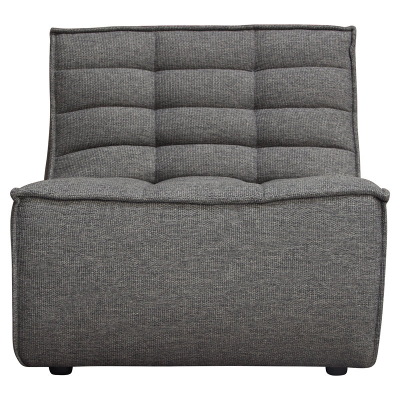 Chaise sans accoudoirs Marshall en tissu gris