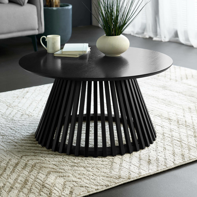 Dejania Pedestal Coffee Table, Black