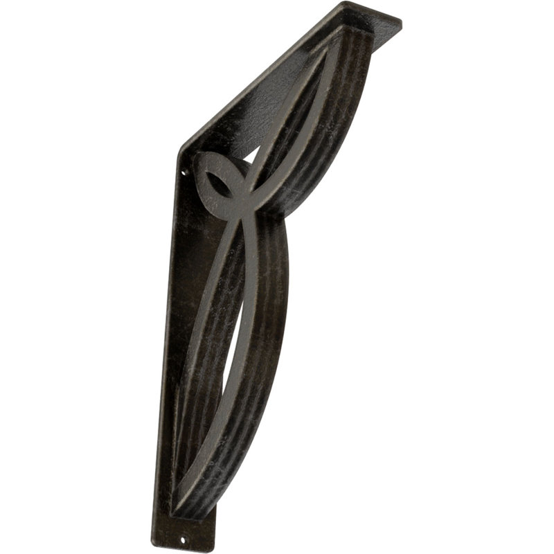 Support en fer forgé Versailles, Argenté antique chaleureux, H 12 po x l 2 po x P 10 po
