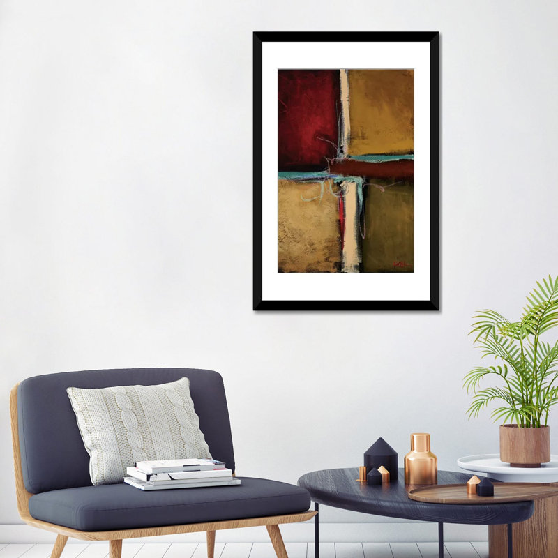 « cue », reproduction d’art sur toile, H 32 po x l 24 po x P 1 po, Papier avec cadre noir, Blanc