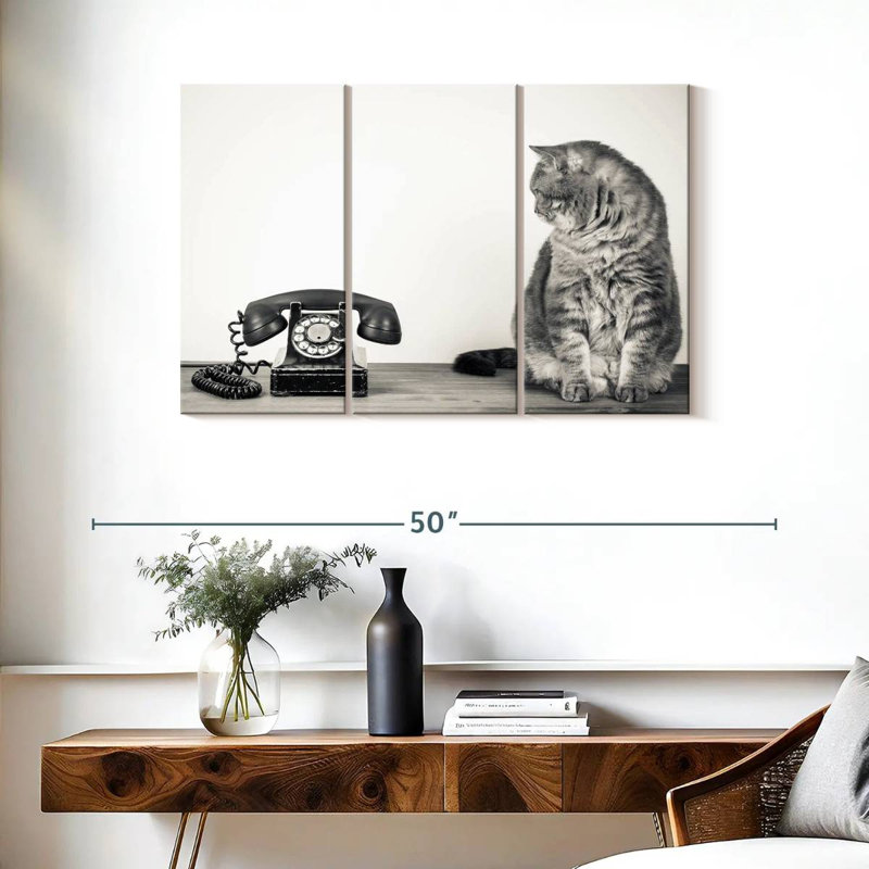 Vintage Cat, 24" H x 38" W