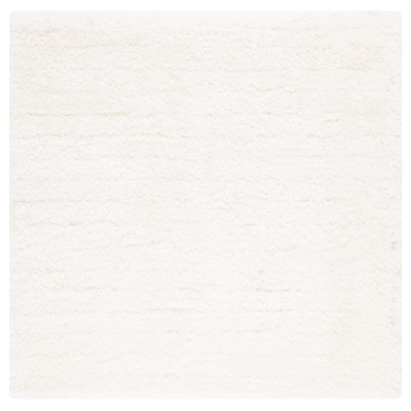 Handmade Tufted Ivory Area Rug, Square 122cm