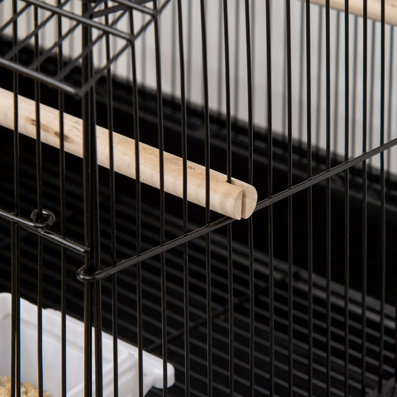63cm Steel Pointed Top Table Top Bird Cage with Perch