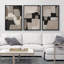 "Bloc géométrique abstrait Mid Century Modern Shapes Illustration Art Decor Chic Living Room" 3 pièces-100780890-100780889