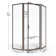 Deluxe 57.625'' W 65.12'' H Framed Neo-angle Reversible Shower Enclosure
