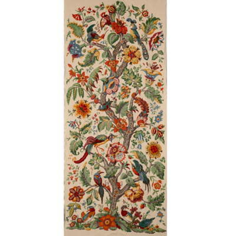 Tree of Life Ha Fabric, Orange/Green/Brown