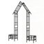 Adjustable Width Metal Garden Arch For Climbing Plants, Perfect For Outdoor Decor And Support