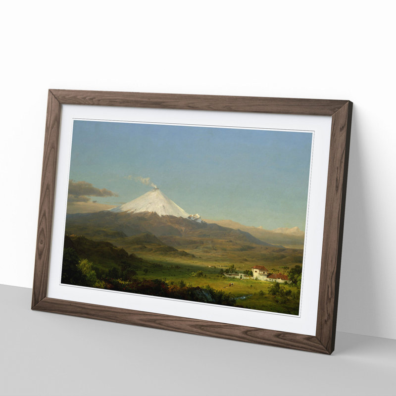 Cotopaxi by Frederic Edwin Church - Picture Frame Painting, 27cm H x 36cm W x 2cm D, Walnut Framed