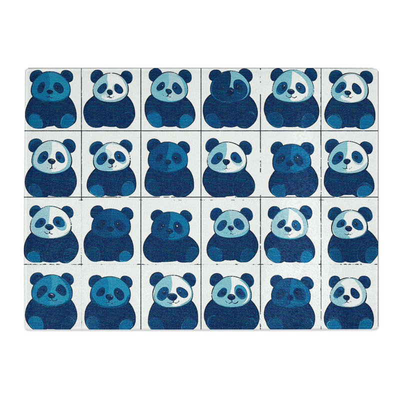 Panda Pattern  Glass Chopping Board