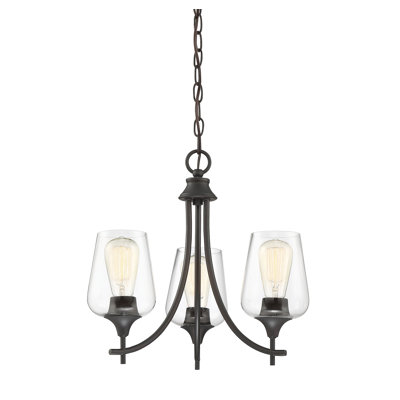 Lustre classique à 3 lumières avec abat-jour Breena