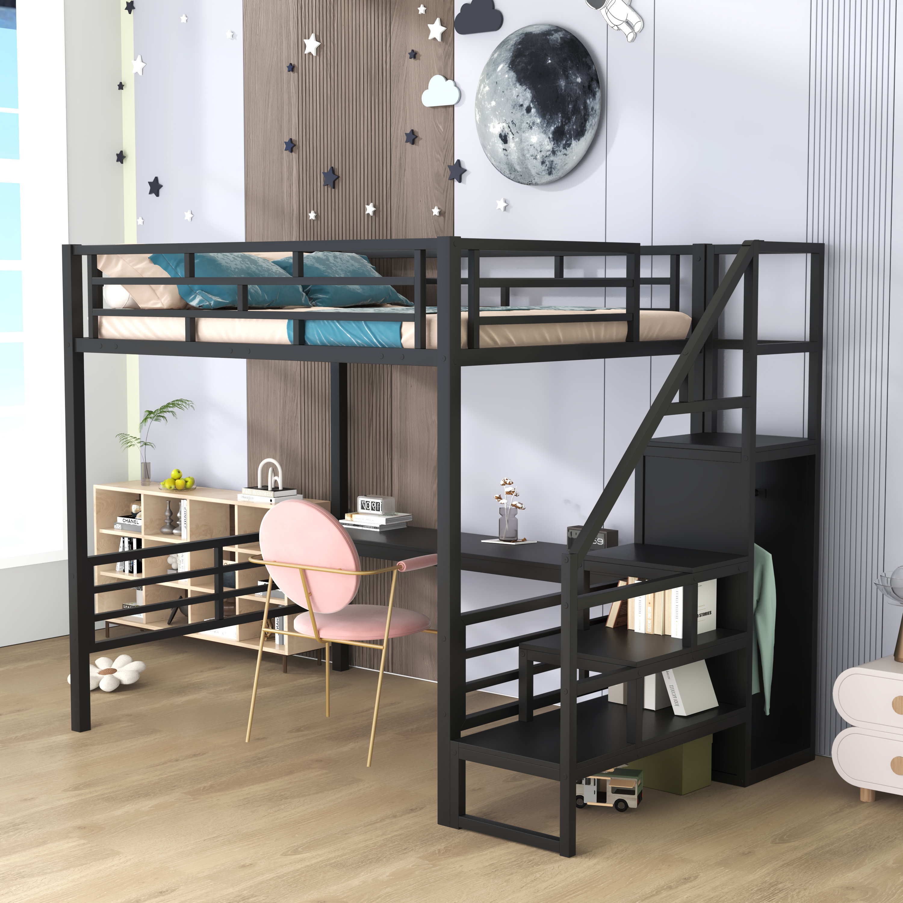 Isabelle & Max™ Mangano Kids Full Loft Bed & Reviews | Wayfair