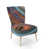 Abstract Blue/Rich Brown Polyester Blend selected