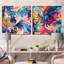 Eilerman - Ensemble de 2 collages abstraits carrés-101857977-101857973