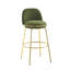Ensemble de tabourets de bar modernes avec structure et repose-pieds dorés
