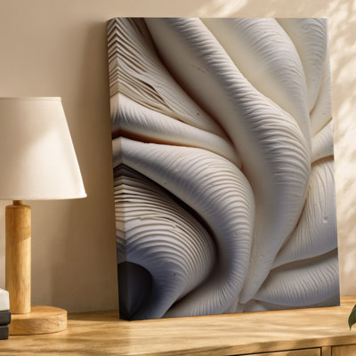 Canvas A Close Up View Of Intricately Layered Flowing Organic Forms Wall Art Resembling Soft Delicate Petals Or Waves Rendered In A Canvas Wall Art