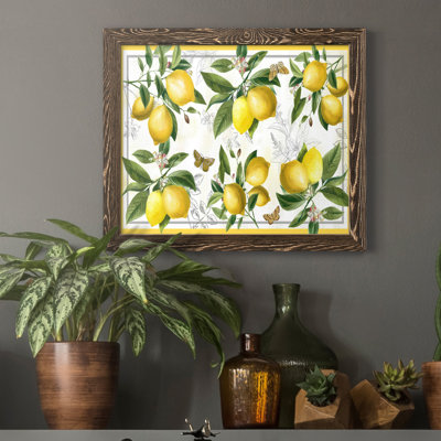 Lin citrons - Reproduction d'art graphique sur papier encadré