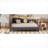 Full Size Upholstered Linen L-Shaped Daybed with Solid Wood Legs 440lbs Capacity Gray for Guest Room-66973022