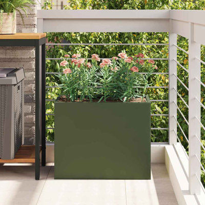 Garden Planter Decor Outdoor Modern Holder Metal Flower Pot Minimalist