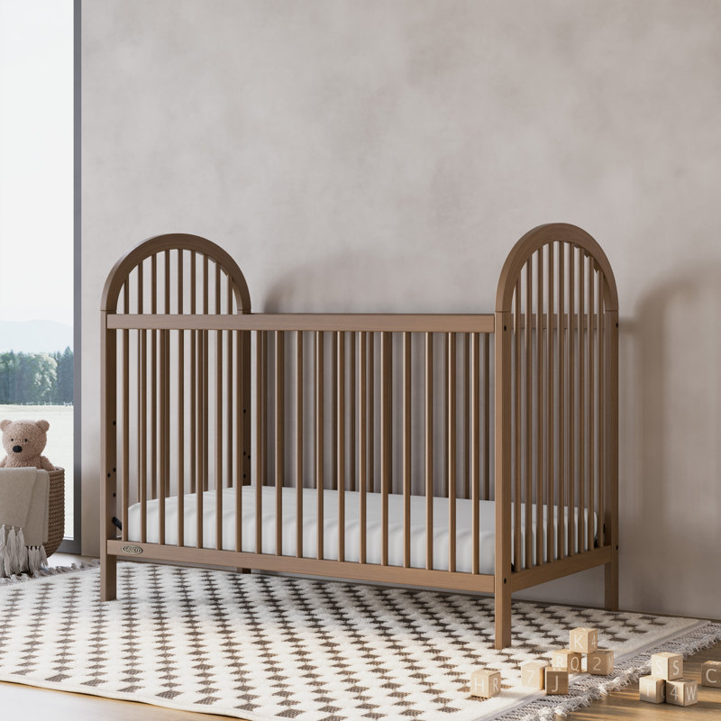 Lit de bébé convertible 3-en-1 Olivia, Noisette, Non