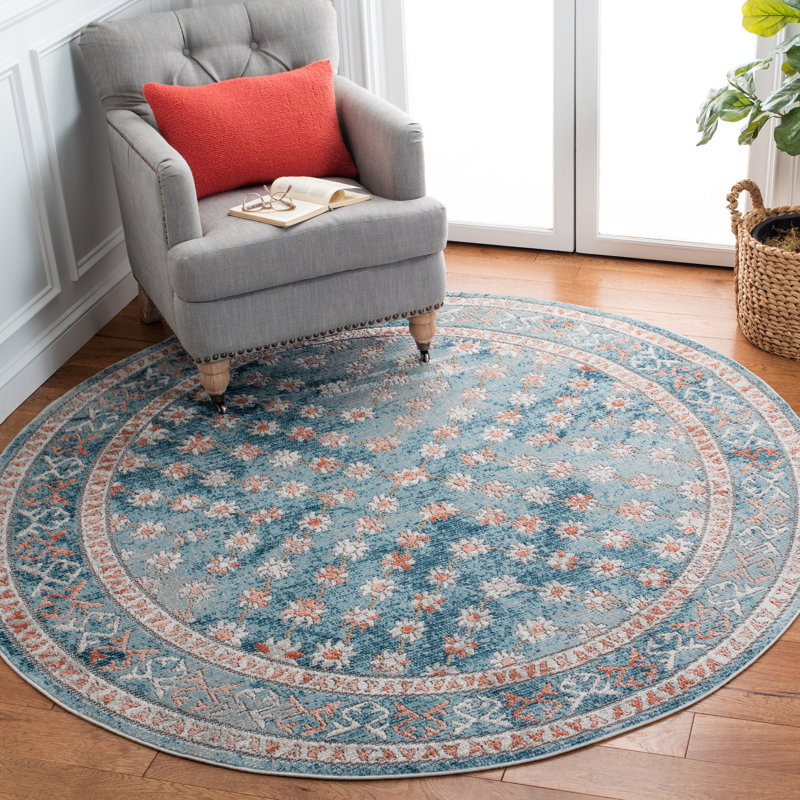 Quinter Performance Oriental Rug, Round 6'7"
