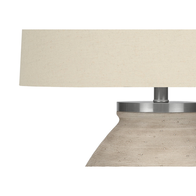 25" Table Lamp in Concrete Cream