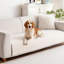 Jeté de canapé modulaire - beige - style bohème, lavable, garniture de pampille, convient aux animaux de compagnie, 35 po x 71 po, convient aux canapés à 3 coussins