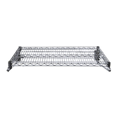 Express KitchQuip Heavy-Duty 14" H x 24" W x 24" D Chrome Wire Wall-Mounted Storage Shelf  For Commercial Use 