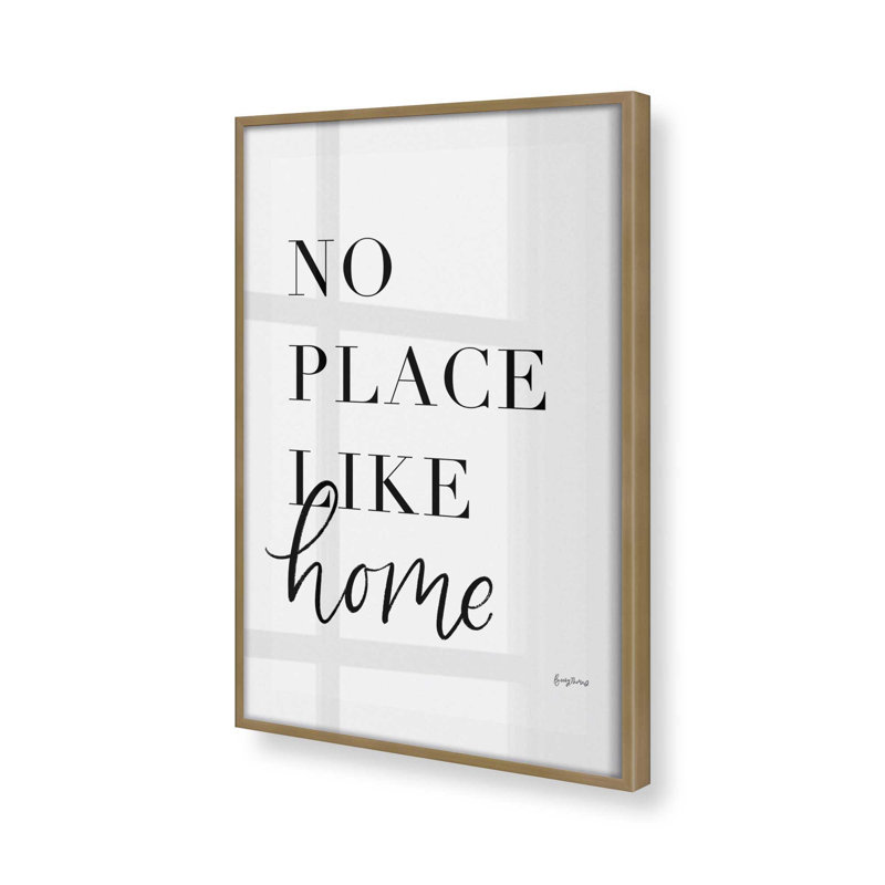 «No Place Like Home», Or brossé, H 21,25 po x l 17,25 po