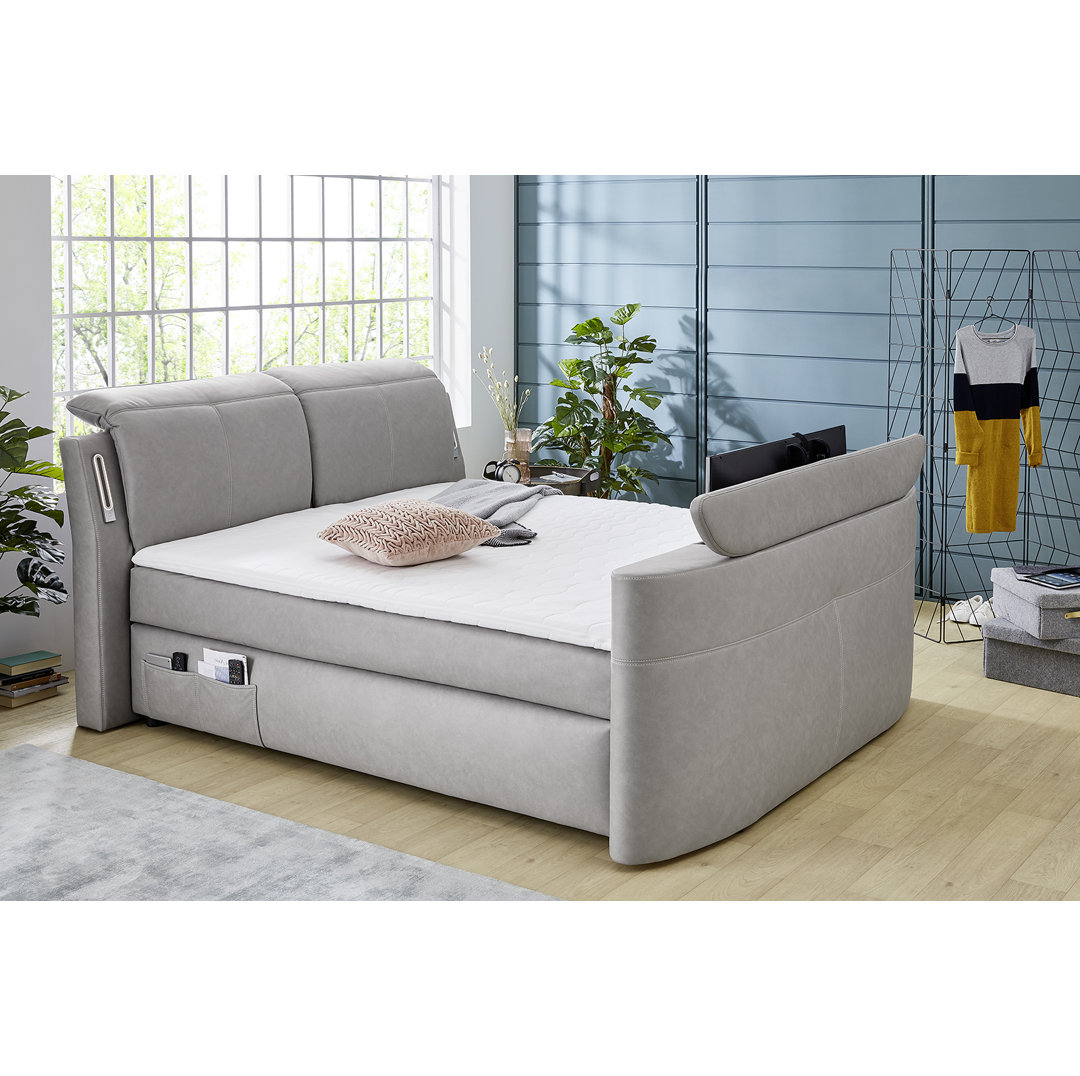 Elektronisch verstellbares Boxspring-Bett Aaryn mit Topper