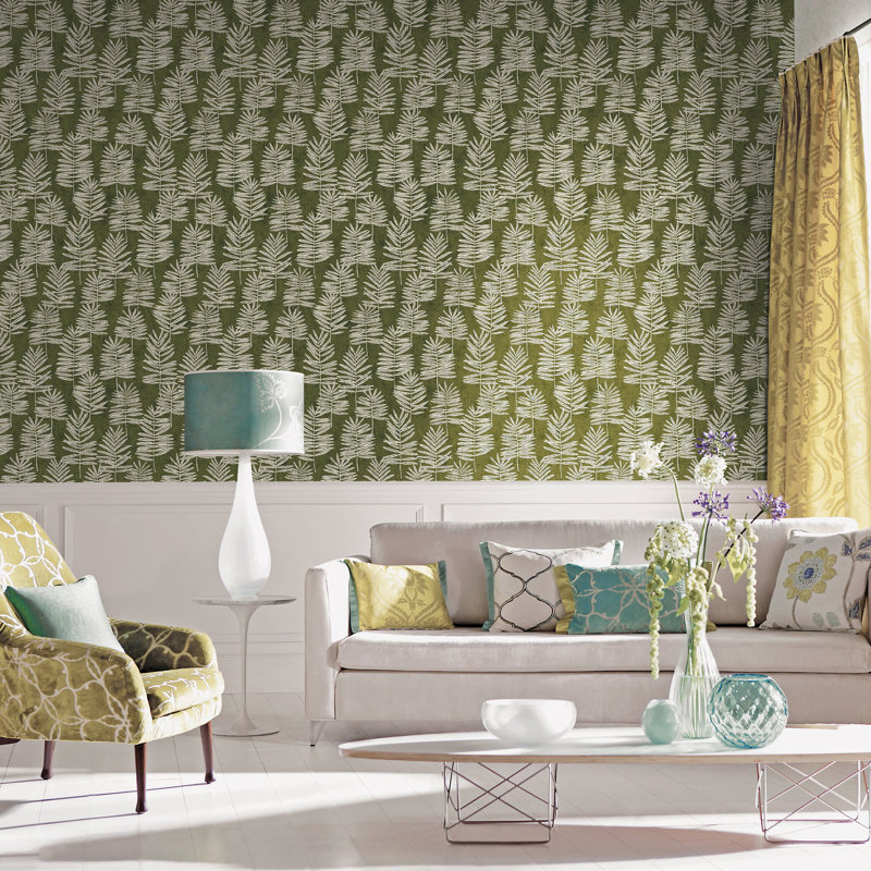 Zen 1000cm x 53cm Wallpaper Roll, Green