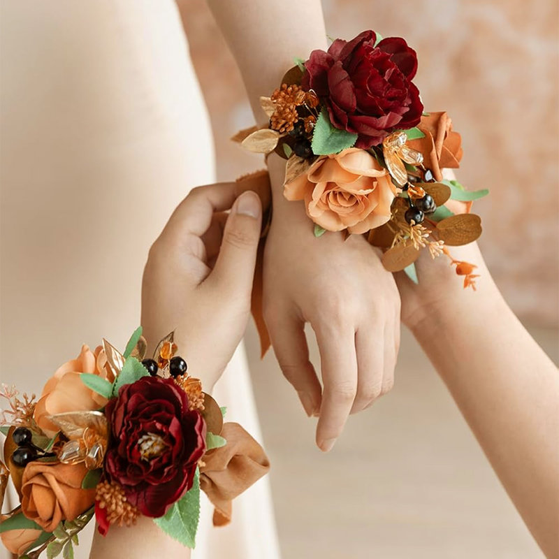 2 pièces fleurs de mariage, fleurs artificielles