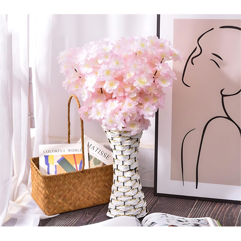 Arrangement de fleurs de pêcher, Rose / blanc